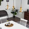 Karo Hanglamp Messing, Zwart, 3-lichts