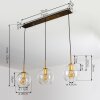 Karo Hanglamp Messing, Zwart, 3-lichts