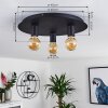 Esbjerg Plafondlamp Zwart, 3-lichts