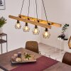 Yaak Hanglamp Hout donker, Zwart, 4-lichts Yaak Hanglamp Hout donker, Zwart, 4-lichts