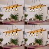 Yaak Hanglamp Hout donker, Zwart, 4-lichts Yaak Hanglamp Hout donker, Zwart, 4-lichts