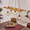 Yaak Hanglamp Hout donker, Zwart, 4-lichts Yaak Hanglamp Hout donker, Zwart, 4-lichts