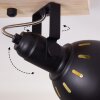 Tina Plafondlamp Hout donker, Zwart, 2-lichts