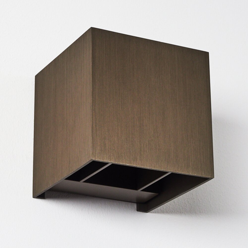 Badajoz Muurlamp LED Bruin, 1-licht