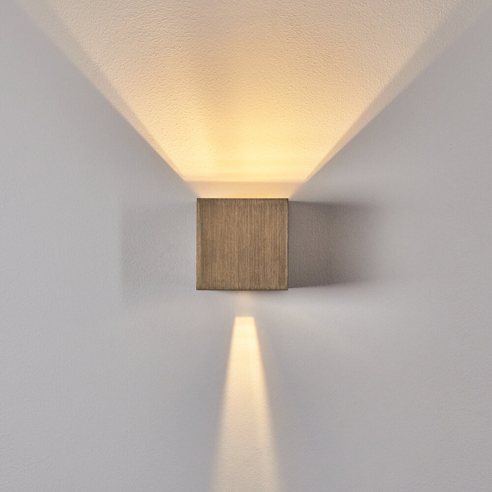 Badajoz Muurlamp LED Bruin, 1-licht