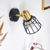 Kesao Muurlamp Messing, Zwart, 1-licht