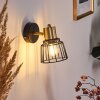 Kesao Muurlamp Messing, Zwart, 1-licht