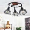 Omba Plafondlamp Hout donker, Zwart, 3-lichts