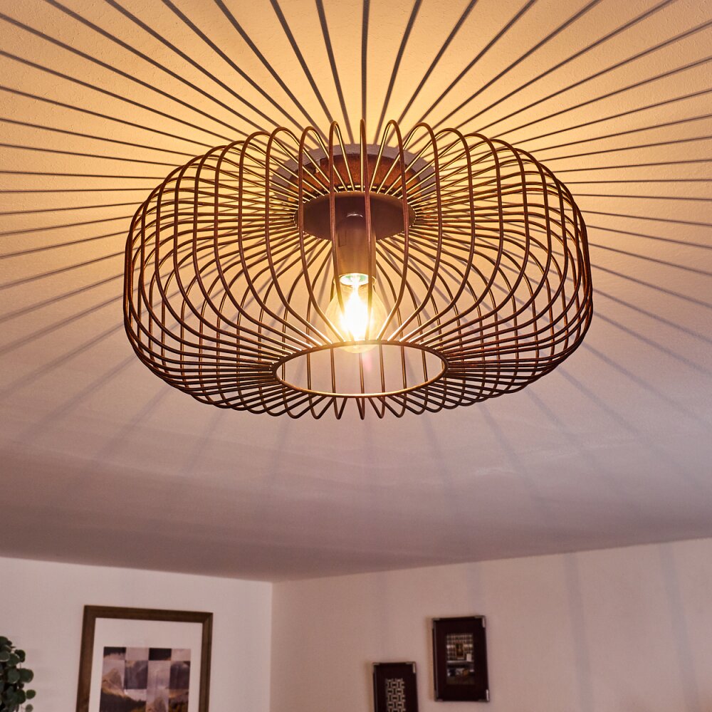 Wemude Plafondlamp Koperkleurig, Zwart, 1-licht main product photo