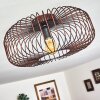 Wemude Plafondlamp Koperkleurig, Zwart, 1-licht