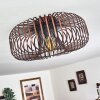 Wemude Plafondlamp Koperkleurig, Zwart, 1-licht