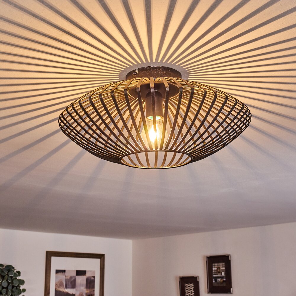 Wemude Plafondlamp Zwart-Goud, 1-licht main product photo