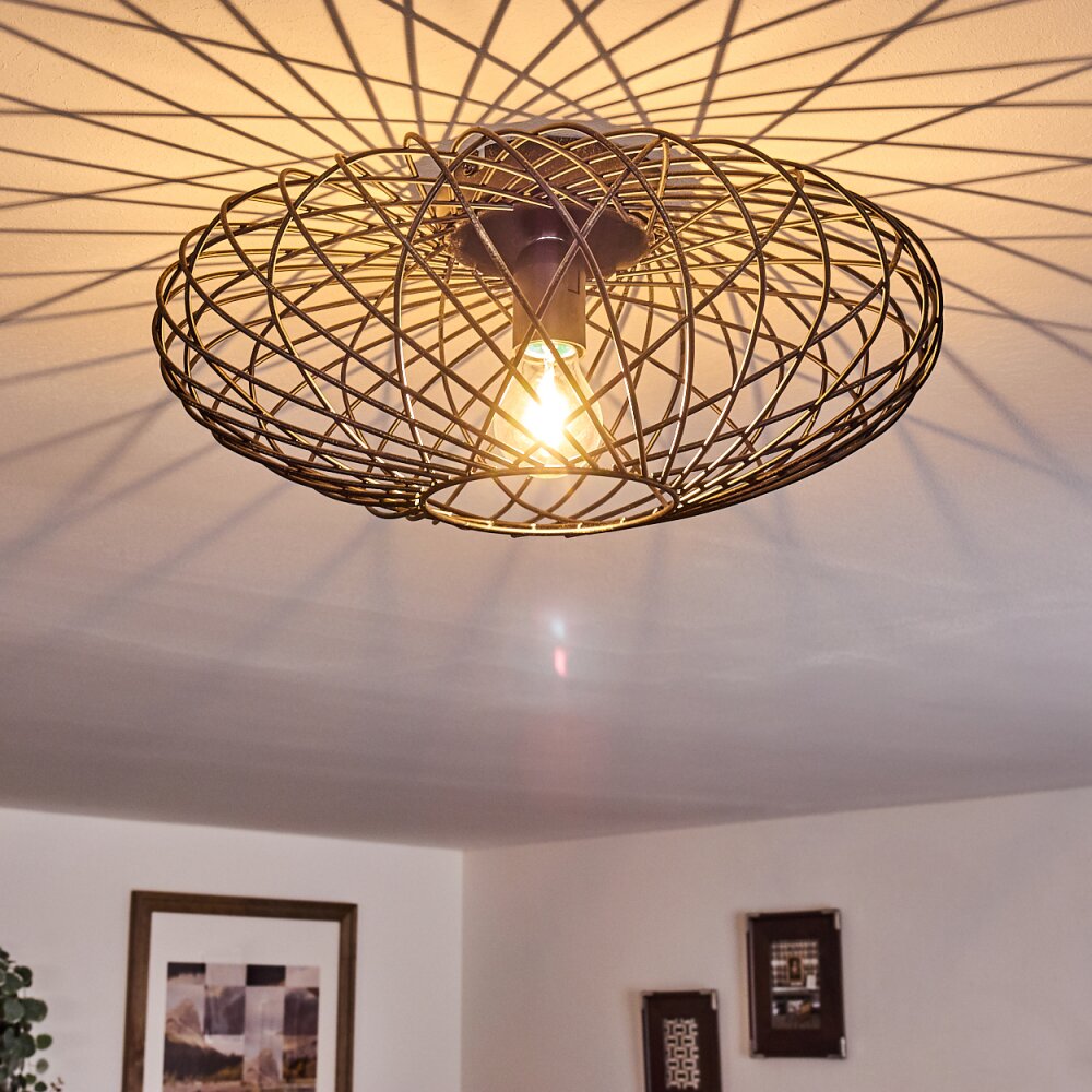 Wemude Plafondlamp Zwart-Goud, 1-licht main product photo