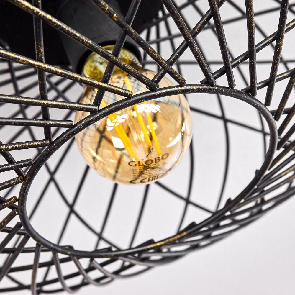 Wemude Plafondlamp Zwart-Goud, 1-licht