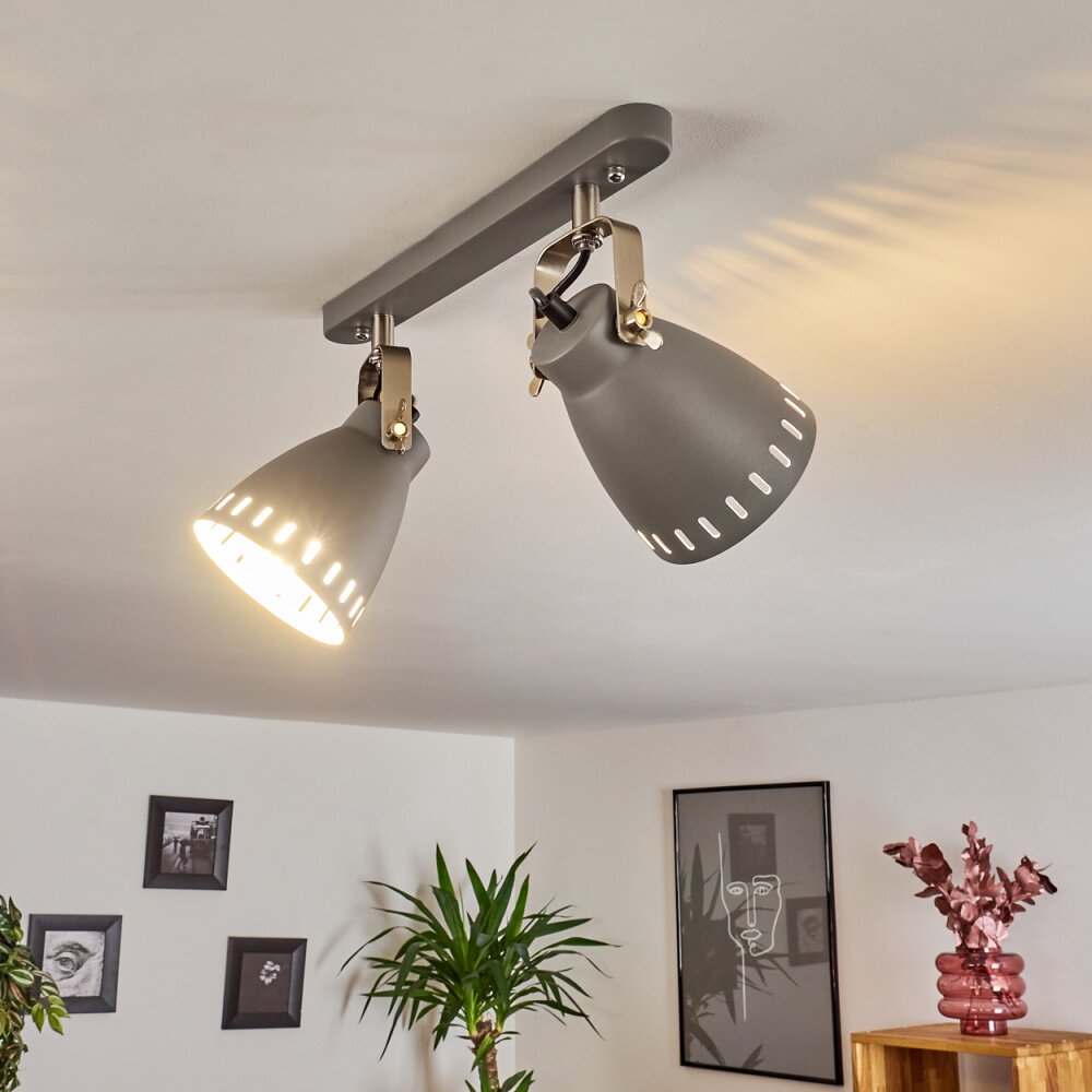 Vlissingen Plafondlamp Chroom, Grijs, 2-lichts main product photo