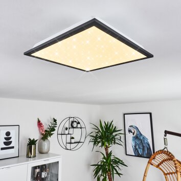 Salmi Plafondlamp LED Zwart, Wit, 1-licht Salmi Plafondlamp LED Zwart, Wit, 1-licht