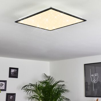 Salmi Plafondlamp LED Zwart, Wit, 1-licht Salmi Plafondlamp LED Zwart, Wit, 1-licht