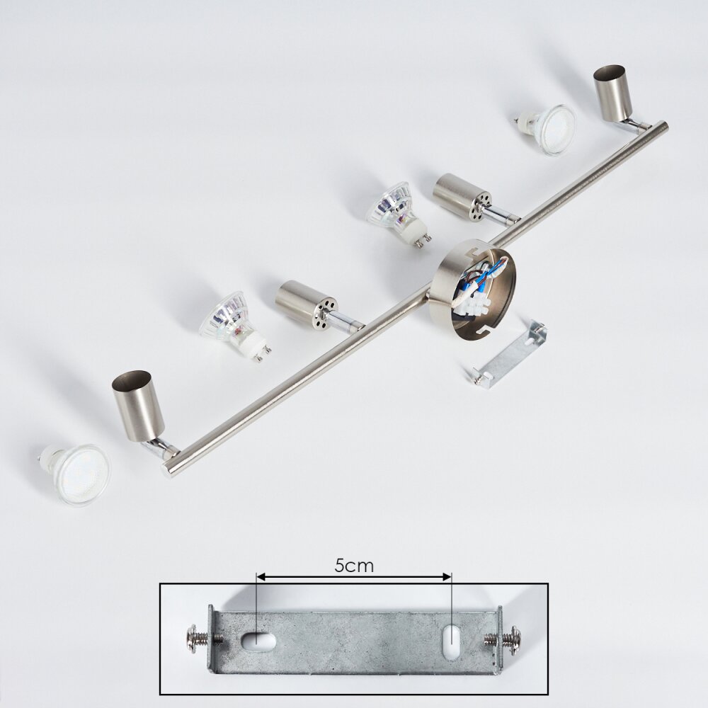 Oula Plafondlamp LED Nikkel mat, 4-lichts