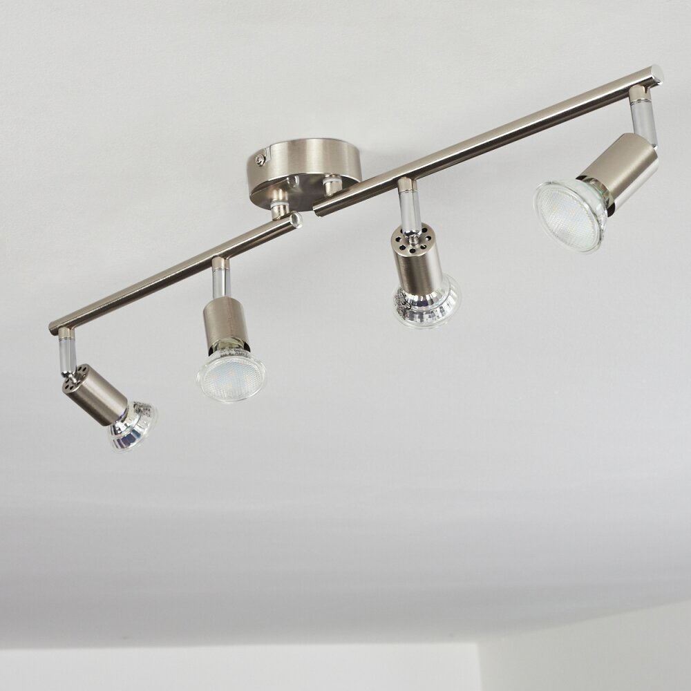 Oula Plafondlamp LED Nikkel mat, 4-lichts