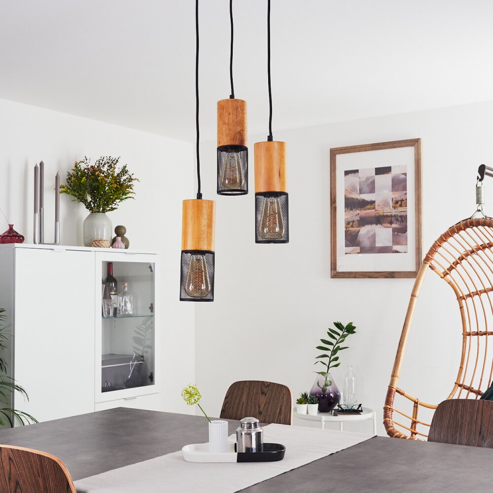 Lenalau Hanglamp Zwart, 3-lichts