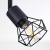 Baripada Plafondlamp Zwart, 6-lichts