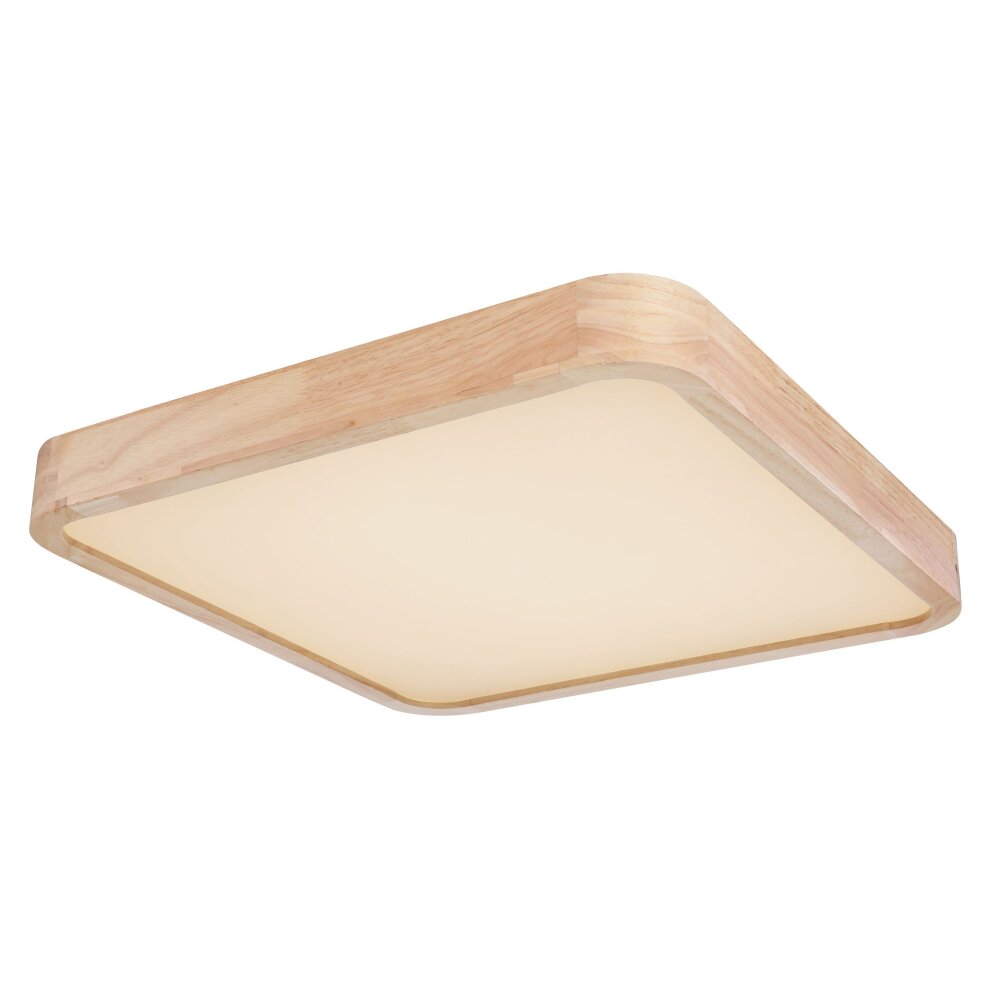Globo LEANARA Plafondlamp LED Hout licht, Wit, 1-licht, Afstandsbediening, Kleurwisselaar main product photo
