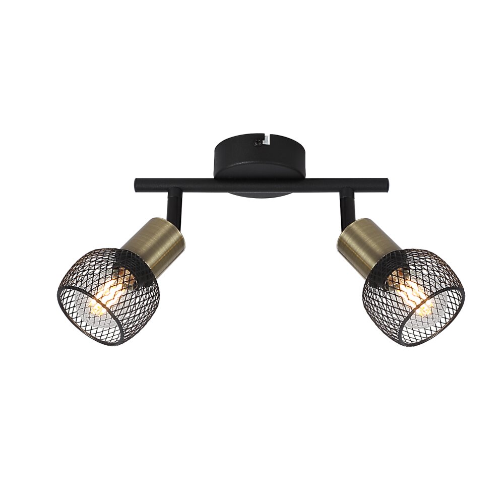 Globo FIASTRA Plafondlamp Zwart, 2-lichts main product photo