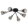 Globo FIASTRA Plafondlamp Zwart, 6-lichts