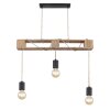 Globo JOELLE Hanger Bruin, Hout licht, Zwart, 3-lichts
