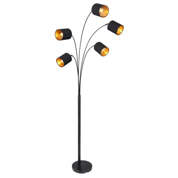 Globo Kaddy Booglamp Zwart, 5-lichts