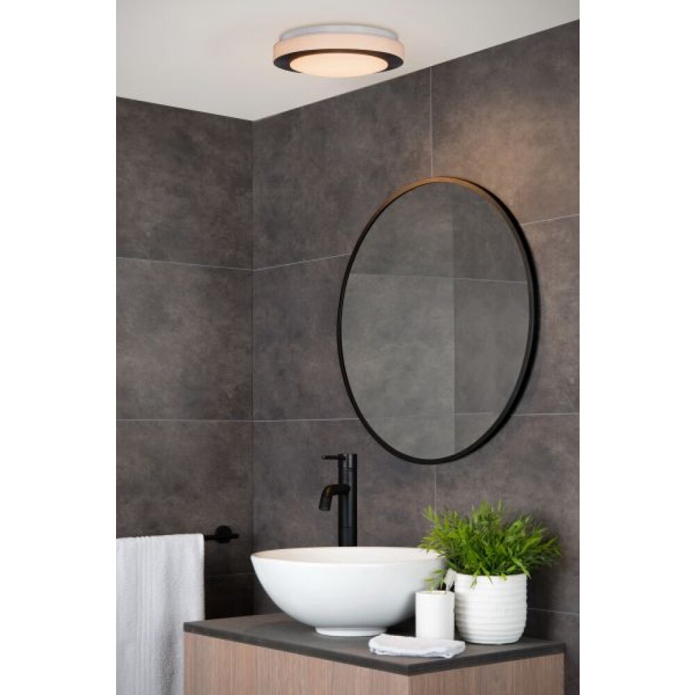 Lucide DIMY Plafondlamp LED Zwart, Wit, 1-licht main product photo