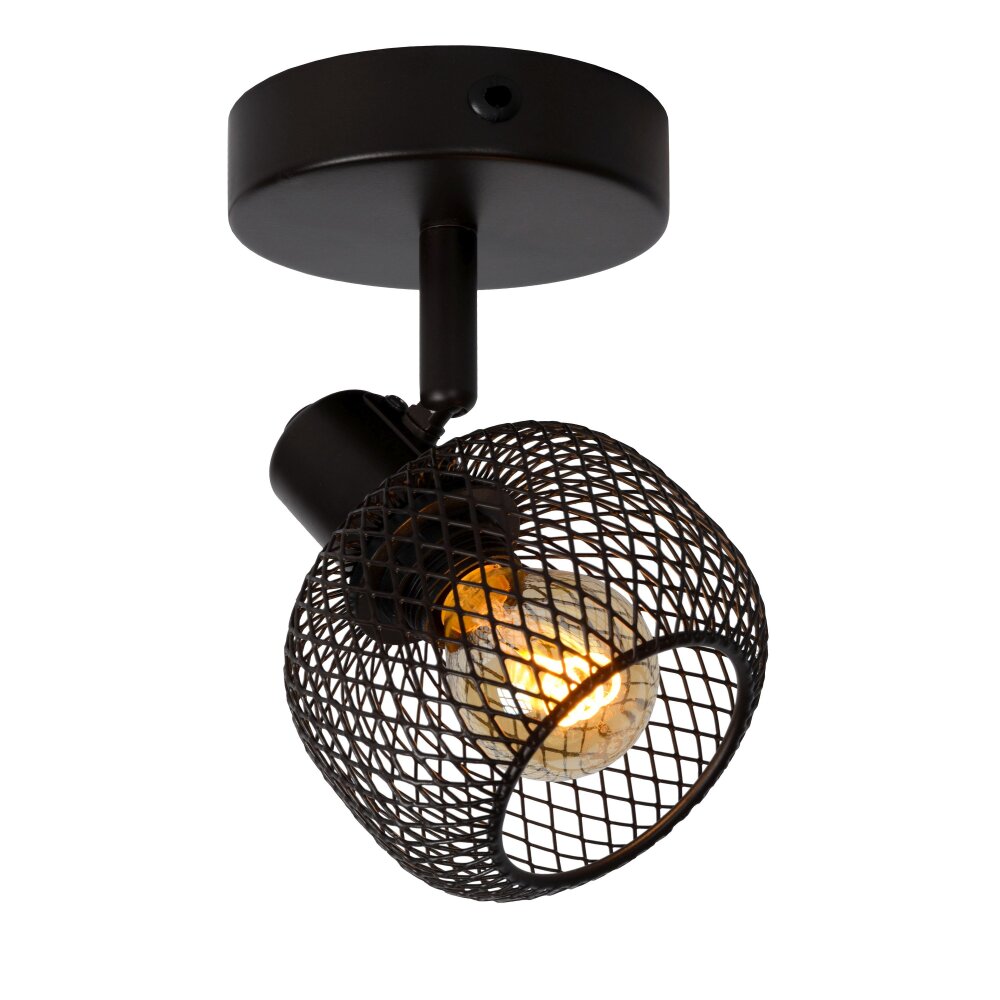 Lucide MAREN Muurlamp Zwart, 1-licht main product photo