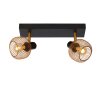 Lucide MAREN Plafondlamp Goud, Messing, Zwart, 2-lichts