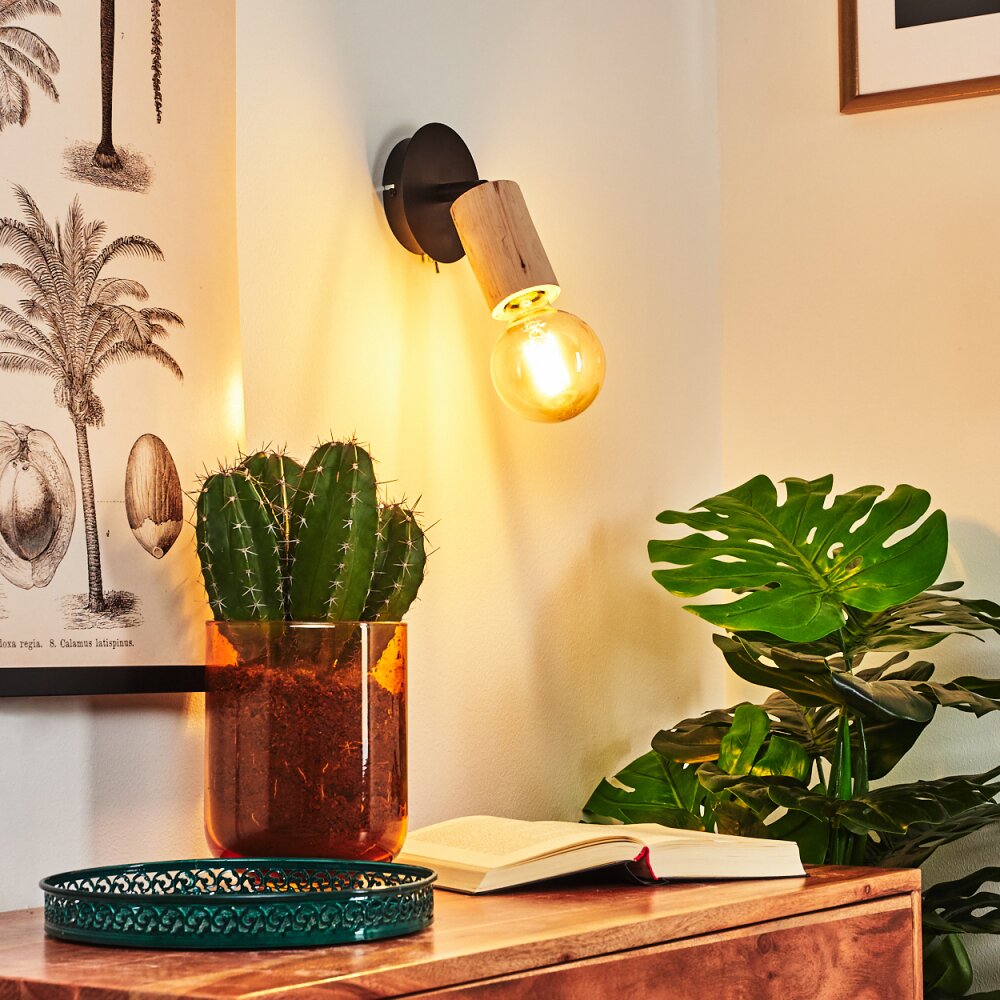 Vasanello Muurlamp Zwart, 1-licht main product photo