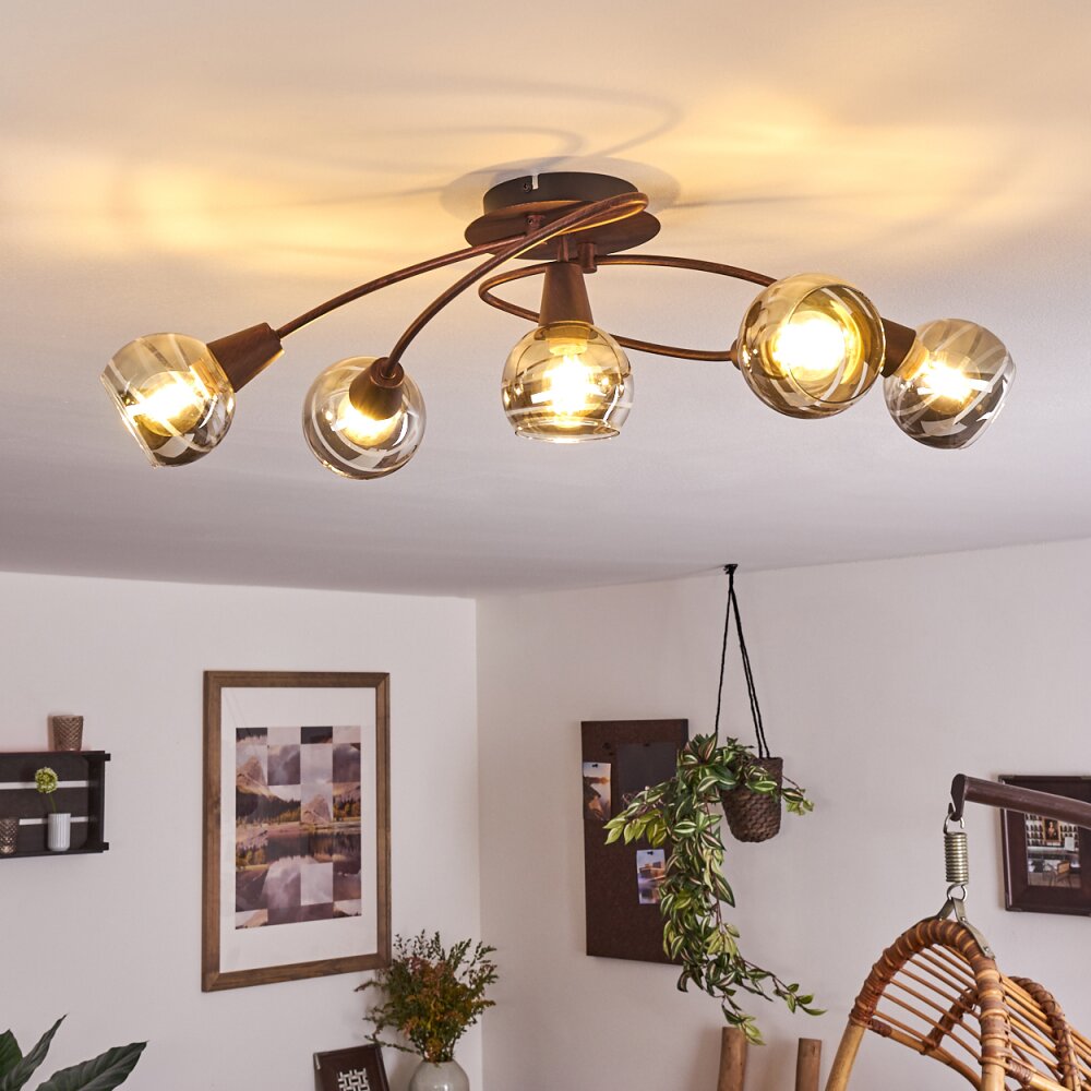 Warga Plafondlamp LED Brons, 5-lichts main product photo