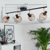 Pipisu Plafondlamp Goud, Messing, Zwart, 4-lichts