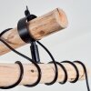 Gondo Hanglamp Hout licht, Zwart, 6-lichts
