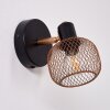 Pipisu Muurlamp Goud, Messing, Zwart, 1-licht