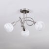 Warga Plafondlamp LED Nikkel mat, 3-lichts