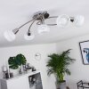 Warga Plafondlamp LED Nikkel mat, 5-lichts