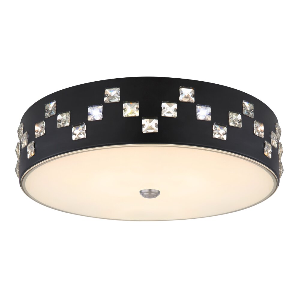 Globo ABELIA Plafondlamp LED Zwart, 1-licht main product photo