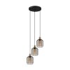Eglo CHISLE Hanger Goud, Zwart, 3-lichts