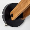 Aarhus Muurlamp Hout donker, Zwart, 1-licht