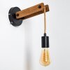 Aarhus Muurlamp Hout donker, Zwart, 1-licht