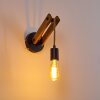 Aarhus Muurlamp Hout donker, Zwart, 1-licht
