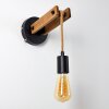Aarhus Muurlamp Hout donker, Zwart, 1-licht