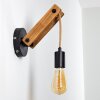 Aarhus Muurlamp Hout donker, Zwart, 1-licht