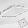 Bankura Plafondlamp LED Wit, 1-licht, Afstandsbediening