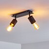 Ajaccio Plafondlamp Zwart, 2-lichts