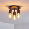 Ajaccio Plafondlamp Zwart, 3-lichts